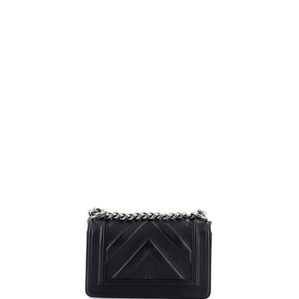 Chanel Boy Flap Bag Perforated Chevron #205096C49B - Picture 4 of 7